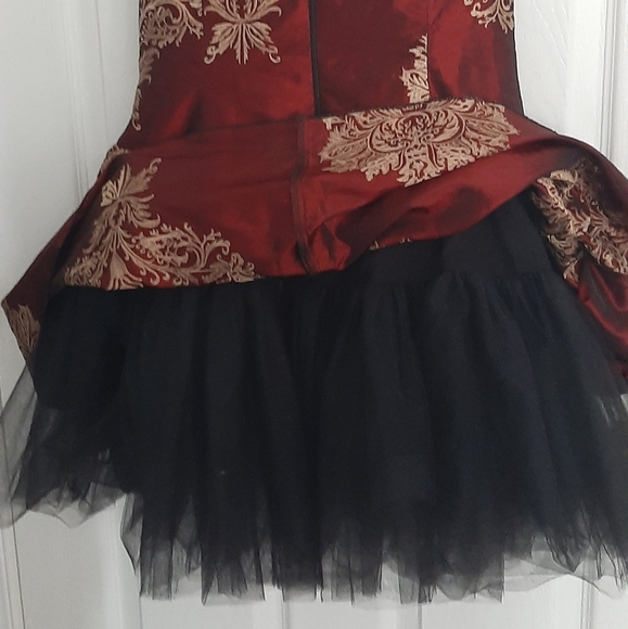 Shrine size Large dark red (maroon or burgundy) mini dress - Picture 2 of 4